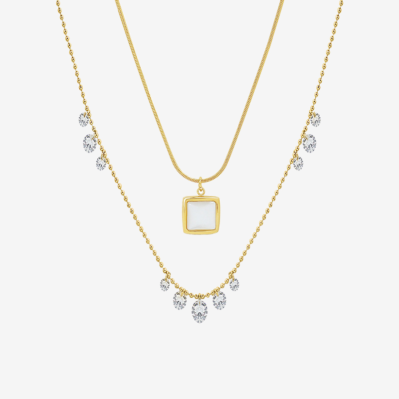 French Seashell & Diamonds Layer Set