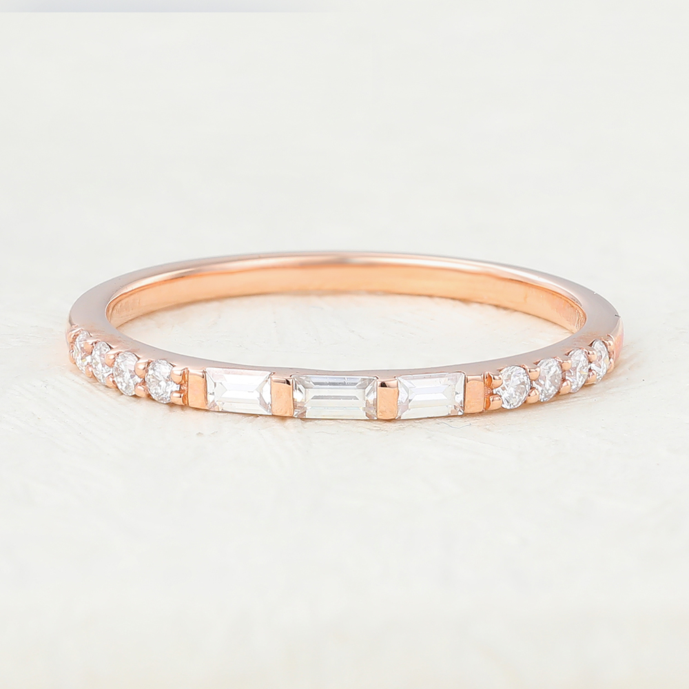Juyoyo Moissanite simple wedding ring for women