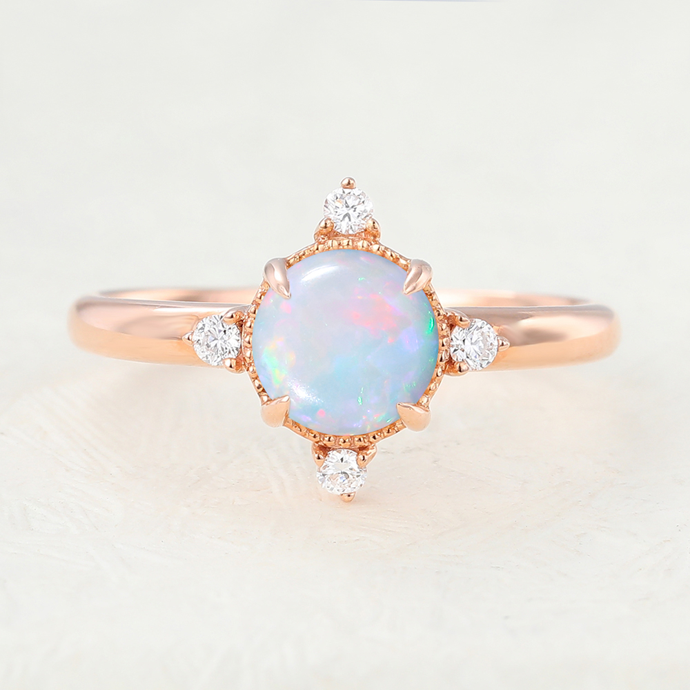 opal ring rose gold