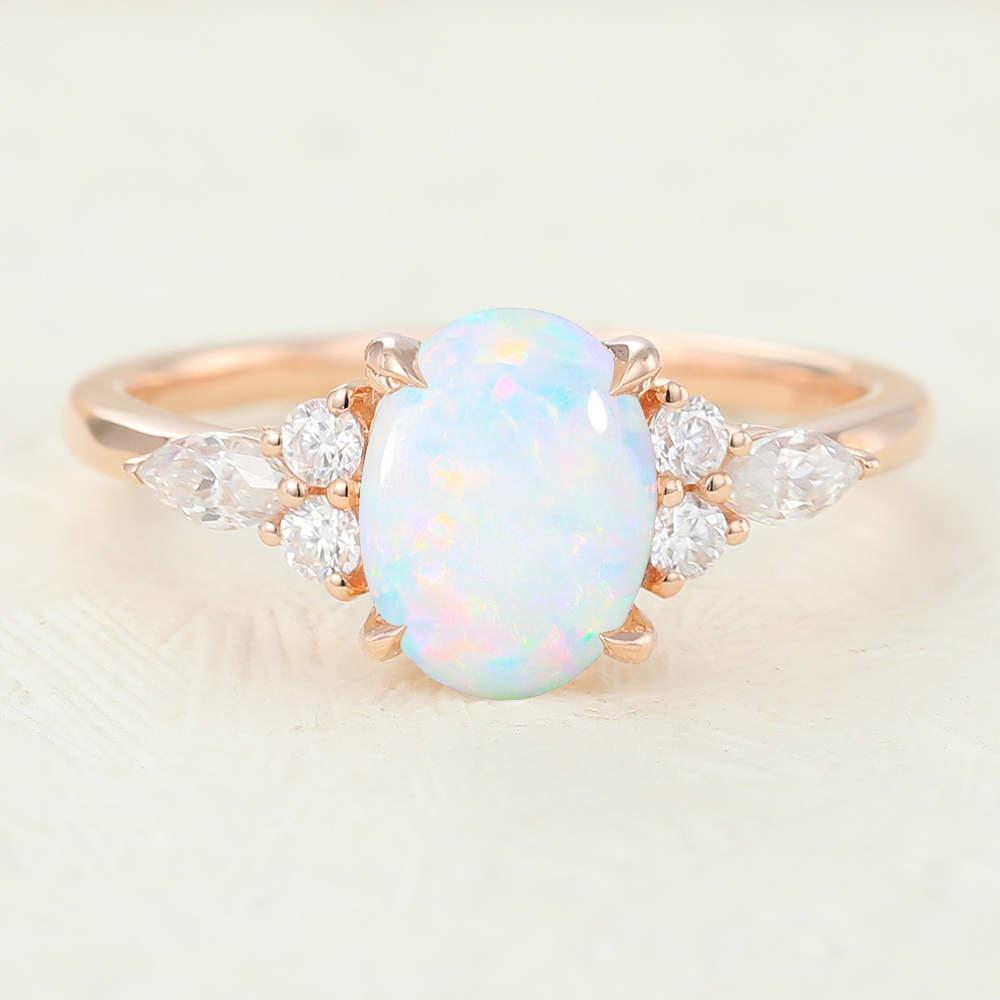 Gold Opal Ring,Vintage Opal Ring,Juyoyo Jewelry Opal Ring