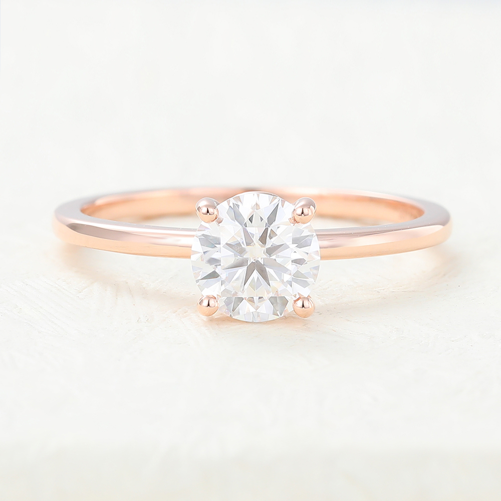 Juyoyo Moissanite Rose gold engagement ring