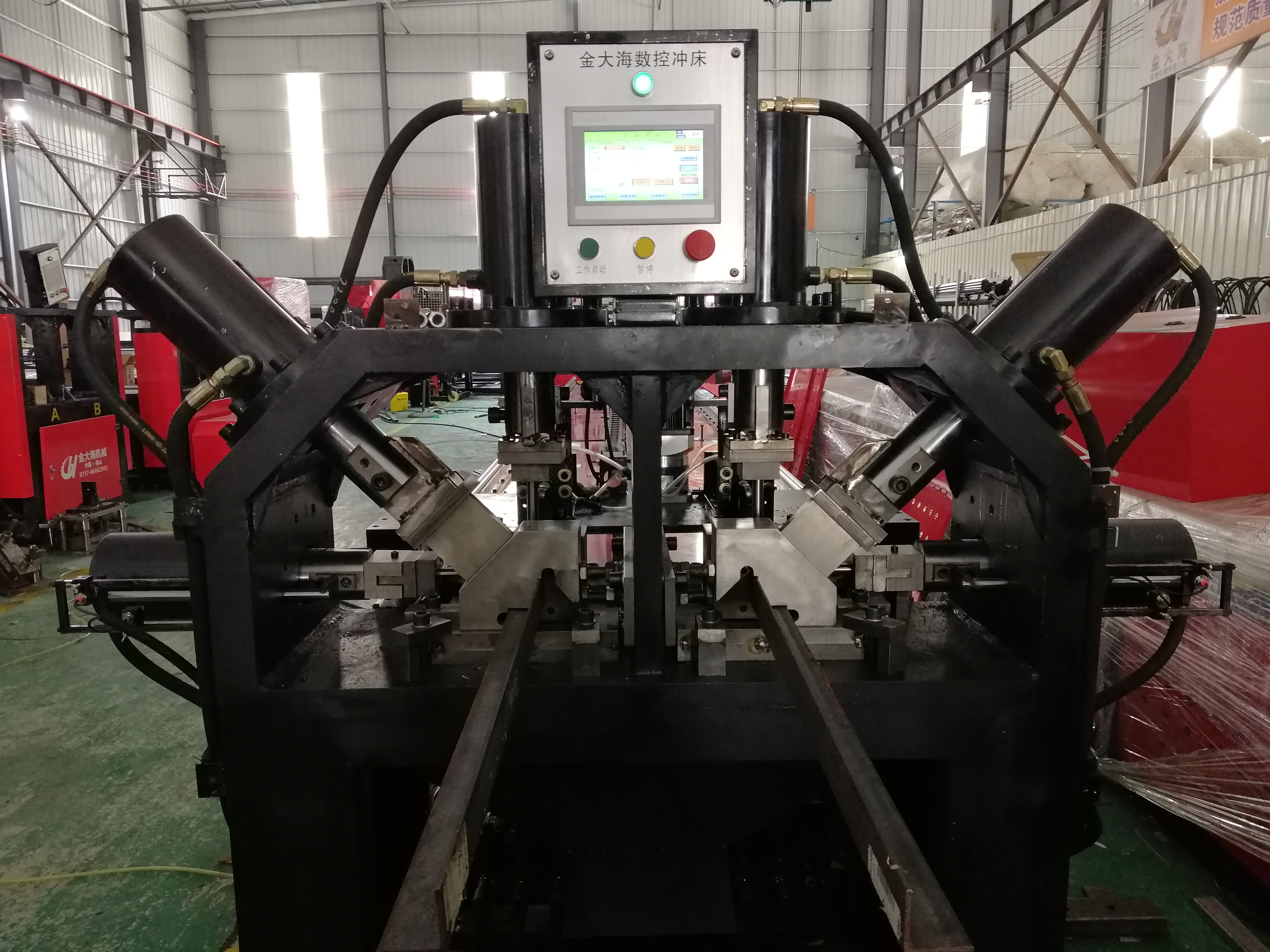 NC punching machine for angle steel