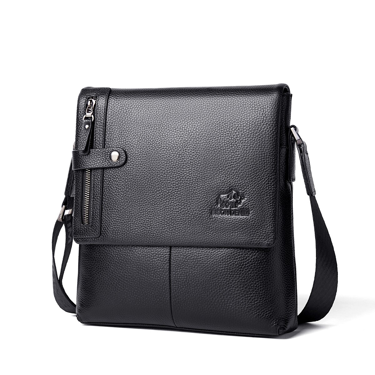 Genuine Leather Men Shoulder Bag iPad document Business Messenger bag N20217