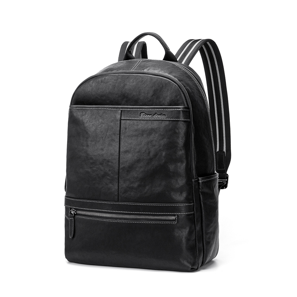bison leather backpack