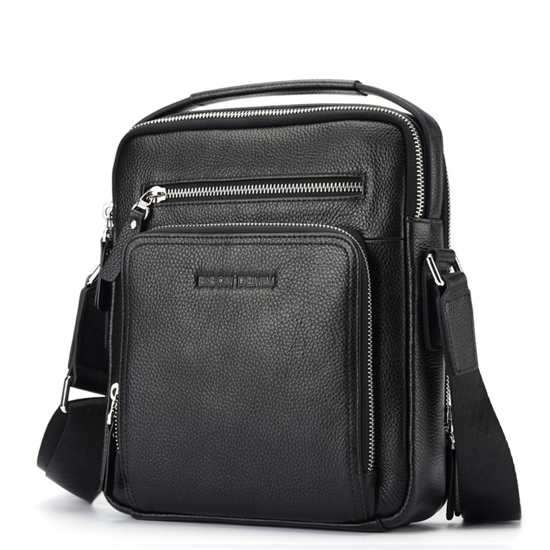 Genuine Leather Men's Bag Business  Shoulder Crossbody Bag high quality N2333-1