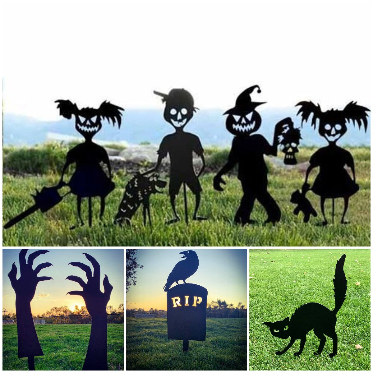 👻Cute and Unique ghost zombies - Halloween yard decor Metal art👻