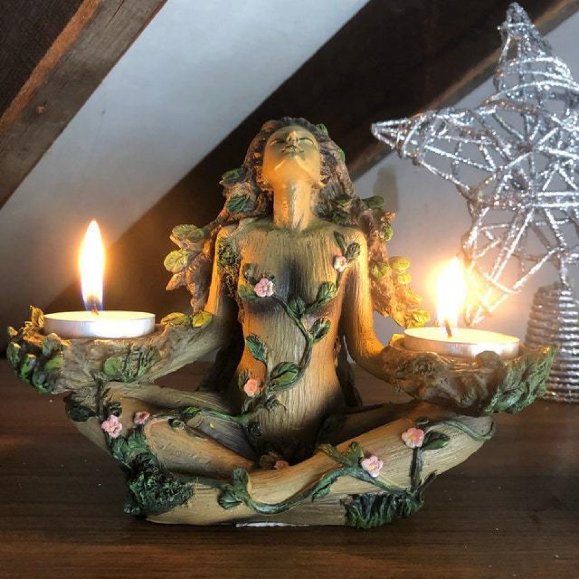 🌴Forest Protector Natural Balance Candle Holder Female Tree Spirit Small Candle Candle Holder