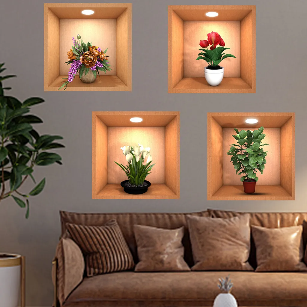 🔥Hot Sale 50% OFF-3D Flowers Vase Wall Sticker