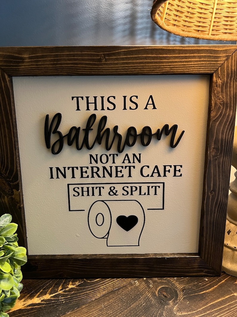 Funny Bathroom Sign Decor
