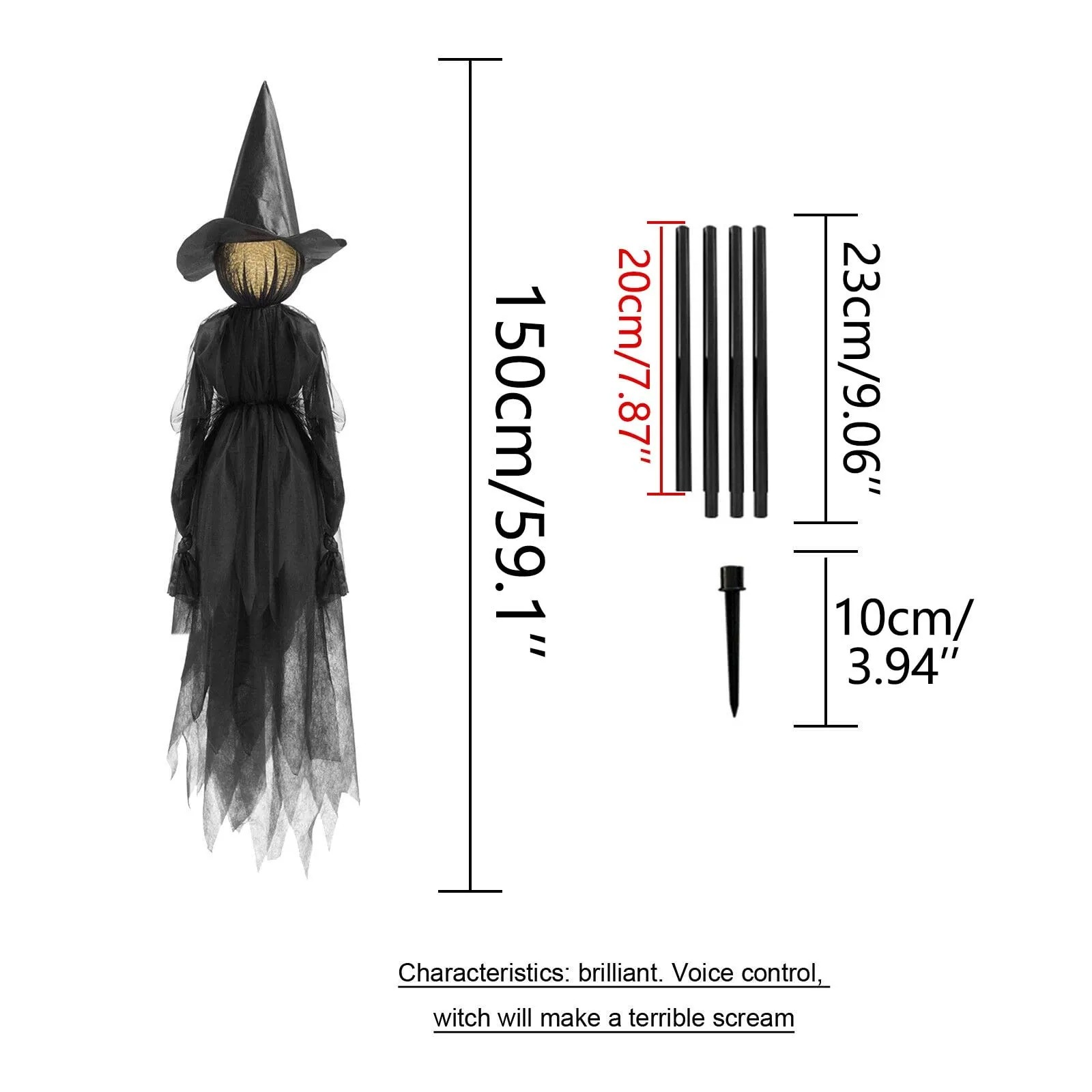 🎃HALLOWEEN PRESALE 50% OFF🎃-Screaming Witches Three Sisters(Voice Control )