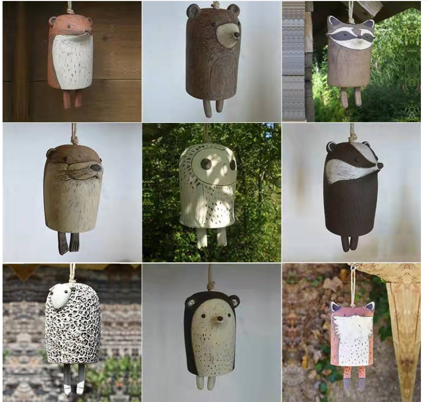 Beautiful Rustic Animal Wind Chimes，Boho Handmade Garden Decor Gift