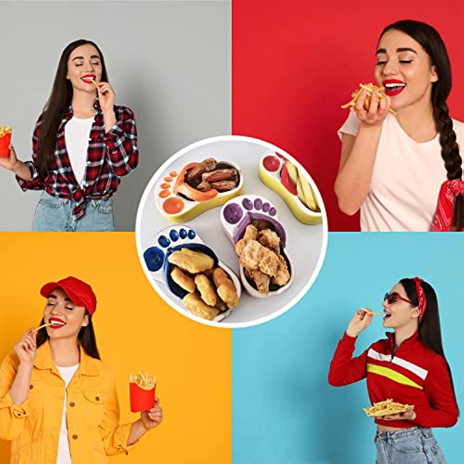 🤣Funny Ceramic Slippers-Mini Fries Plate & Ashtray