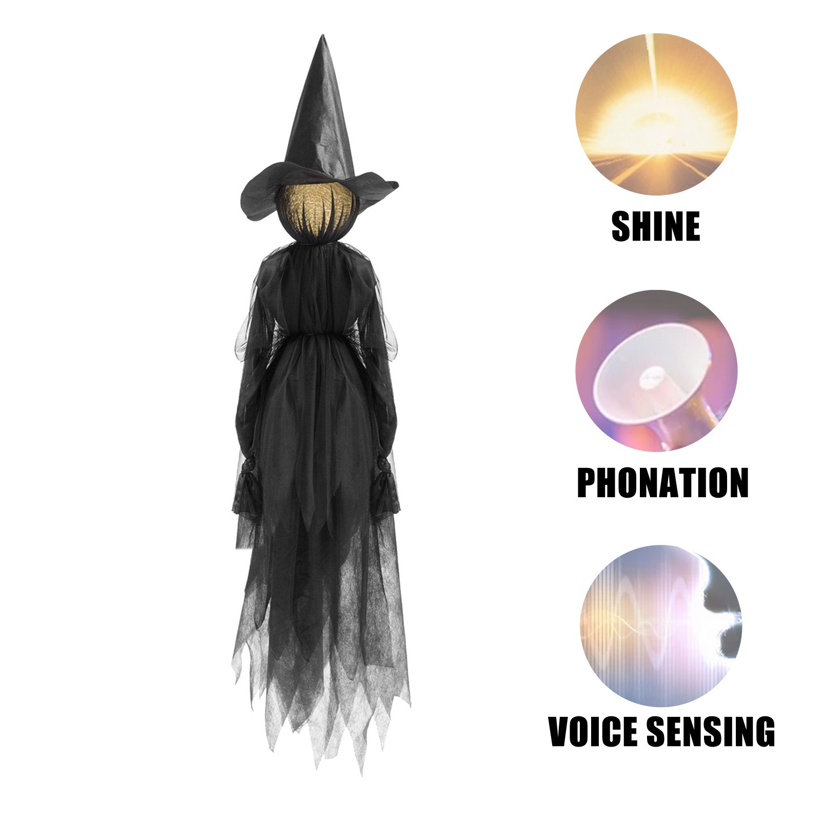 🎃HALLOWEEN PRESALE 50% OFF🎃-Screaming Witches Three Sisters(Voice Control )