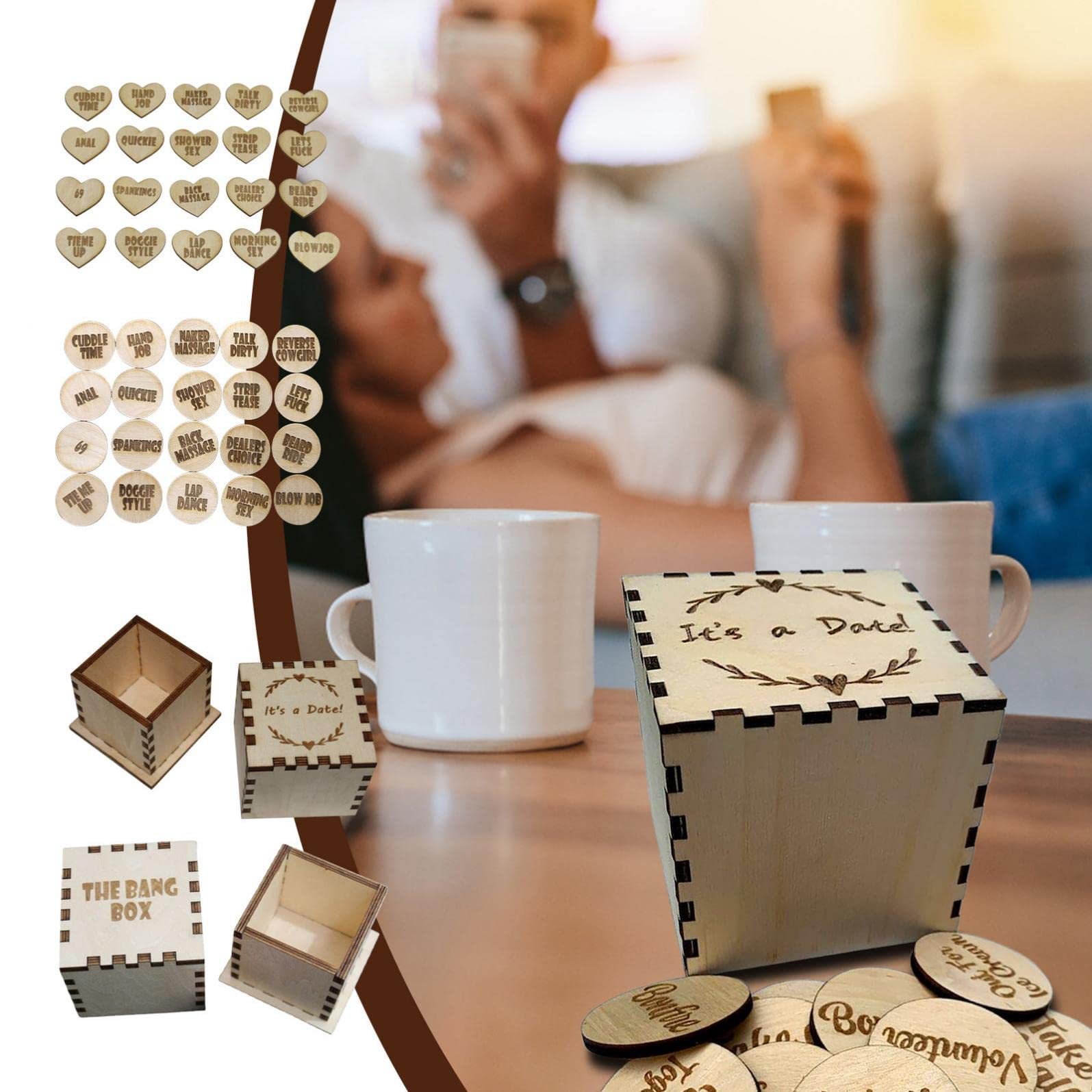 💌Funny Tokens💞Date Night Activity Token & Box Set 