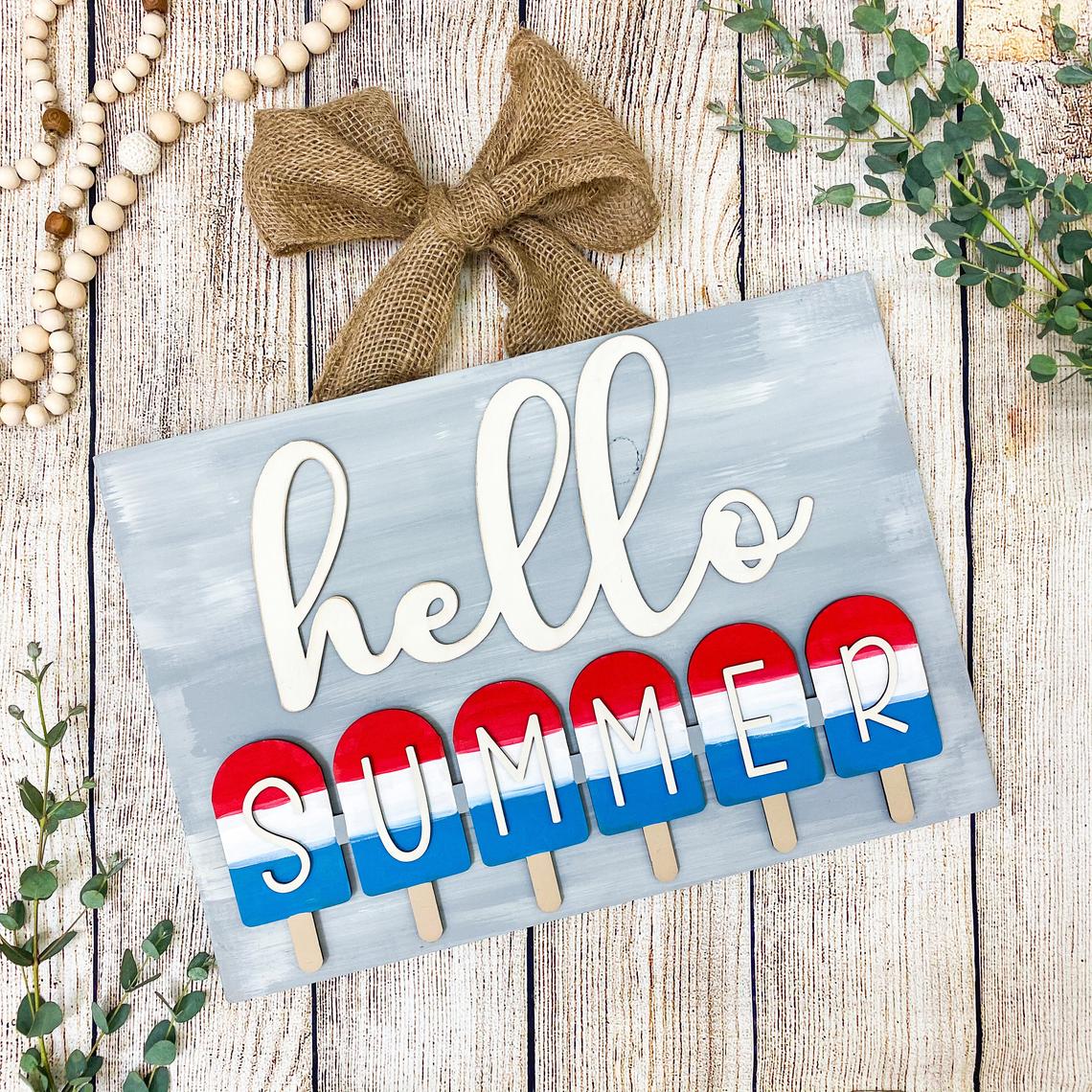 Hello Seasons Interchangeable Sign