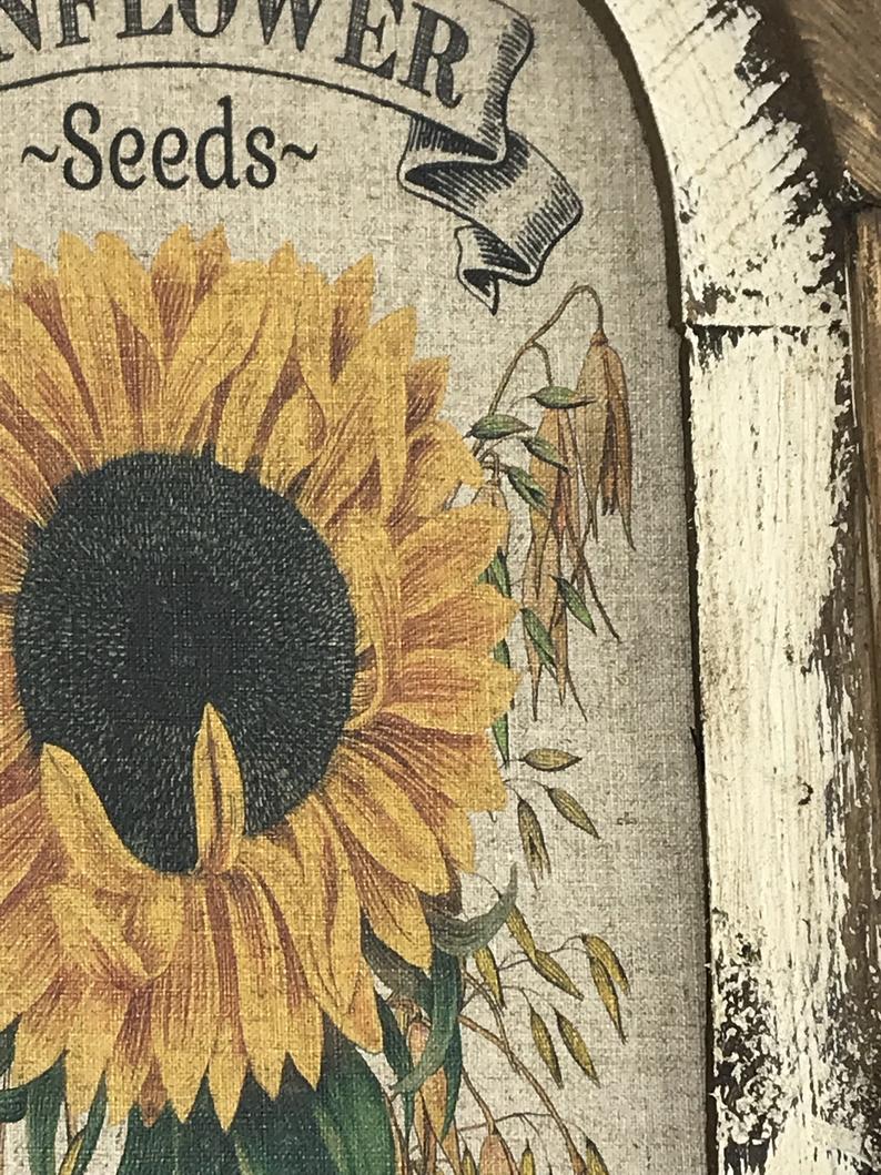 Sunflower Wall Art Rustic Farmhouse Decor