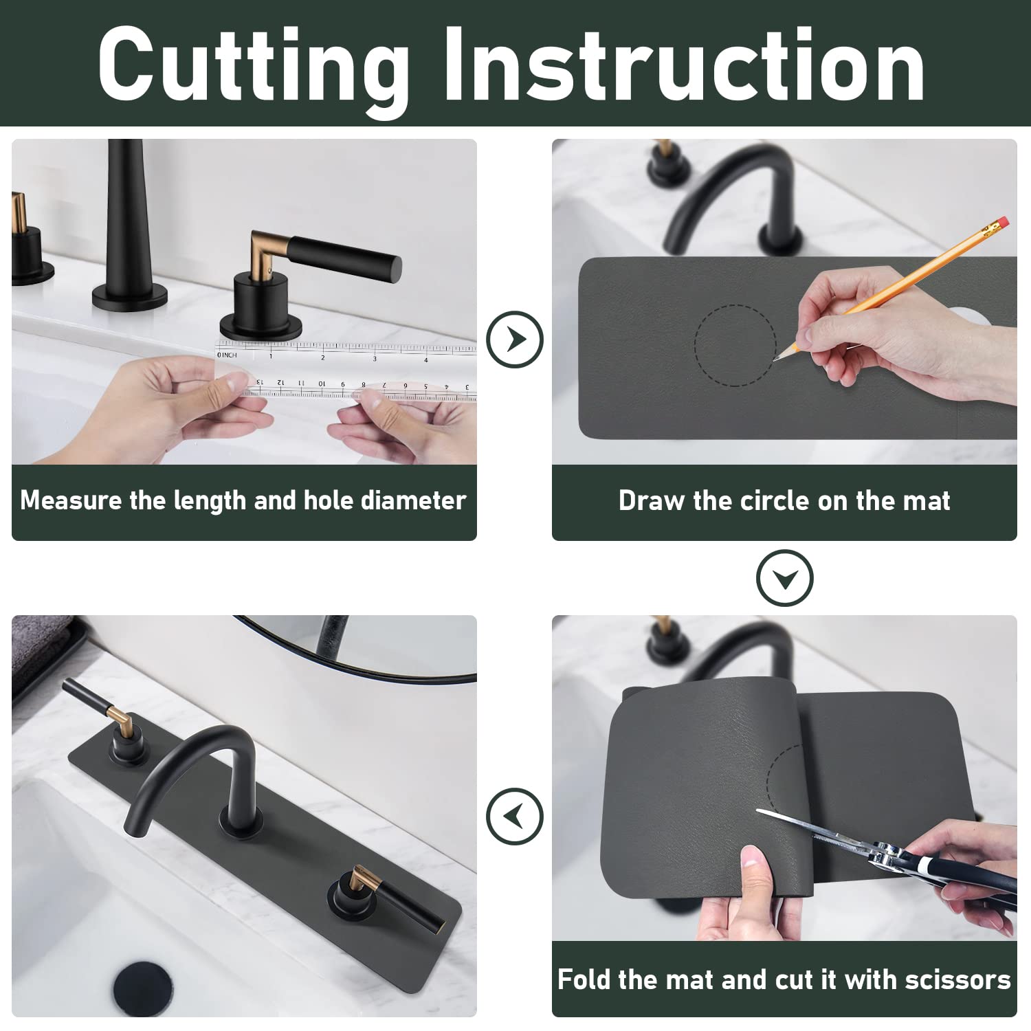 KITCHENGUARD™ Diatomite Faucet Absorbent Mat