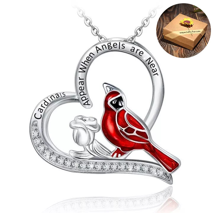 Cardinal Heart Pendant Necklace🎁The Best Gifts For Your Loved Ones💕