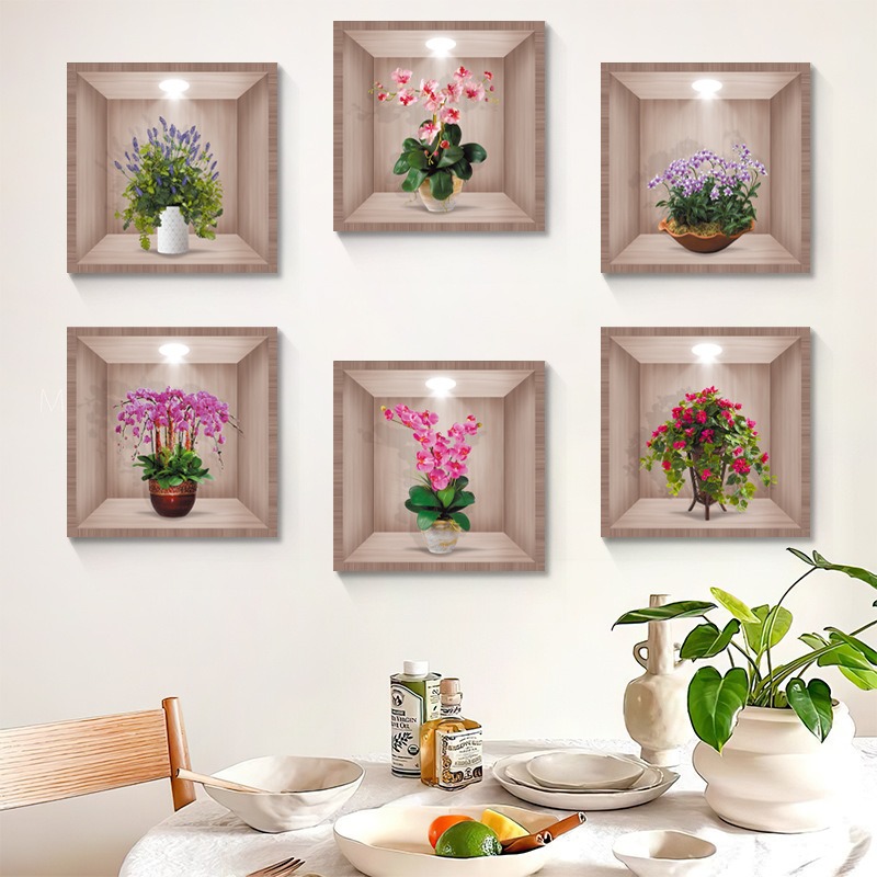 🔥Hot Sale 50% OFF-3D Flowers Vase Wall Sticker
