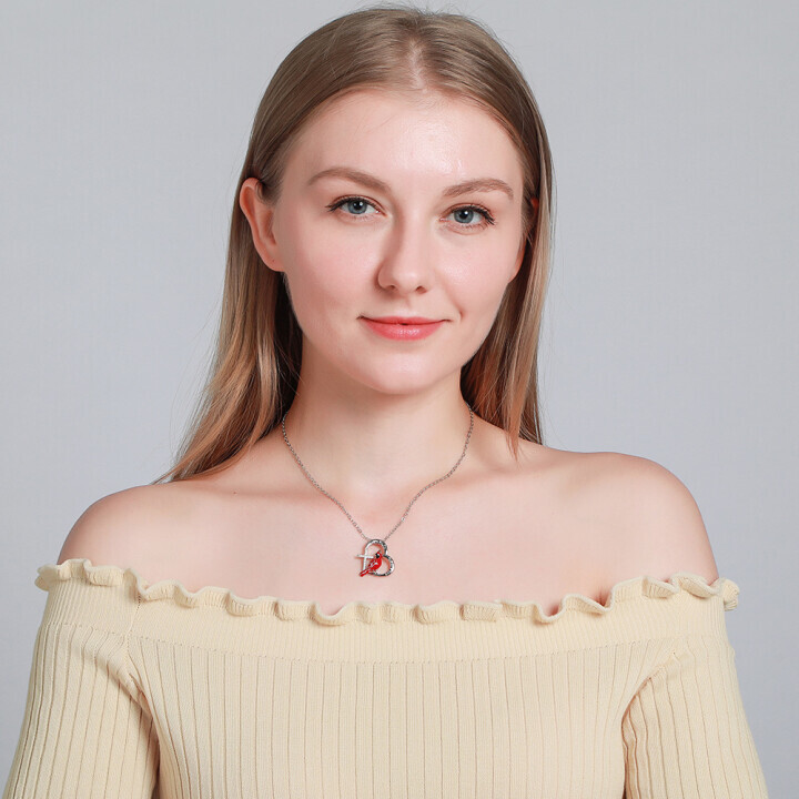 Cardinal Heart Pendant Necklace🎁The Best Gifts For Your Loved Ones💕