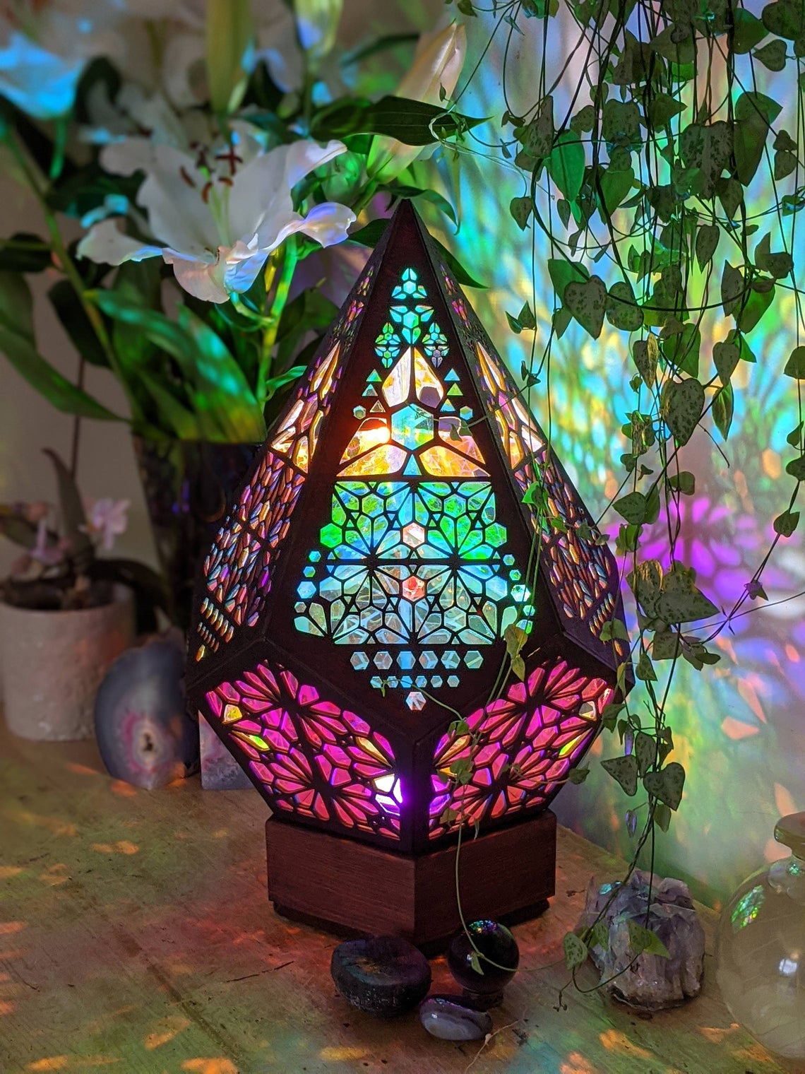 Polar Star Wooden Floor Lamp-Bohemian Home Decor Light