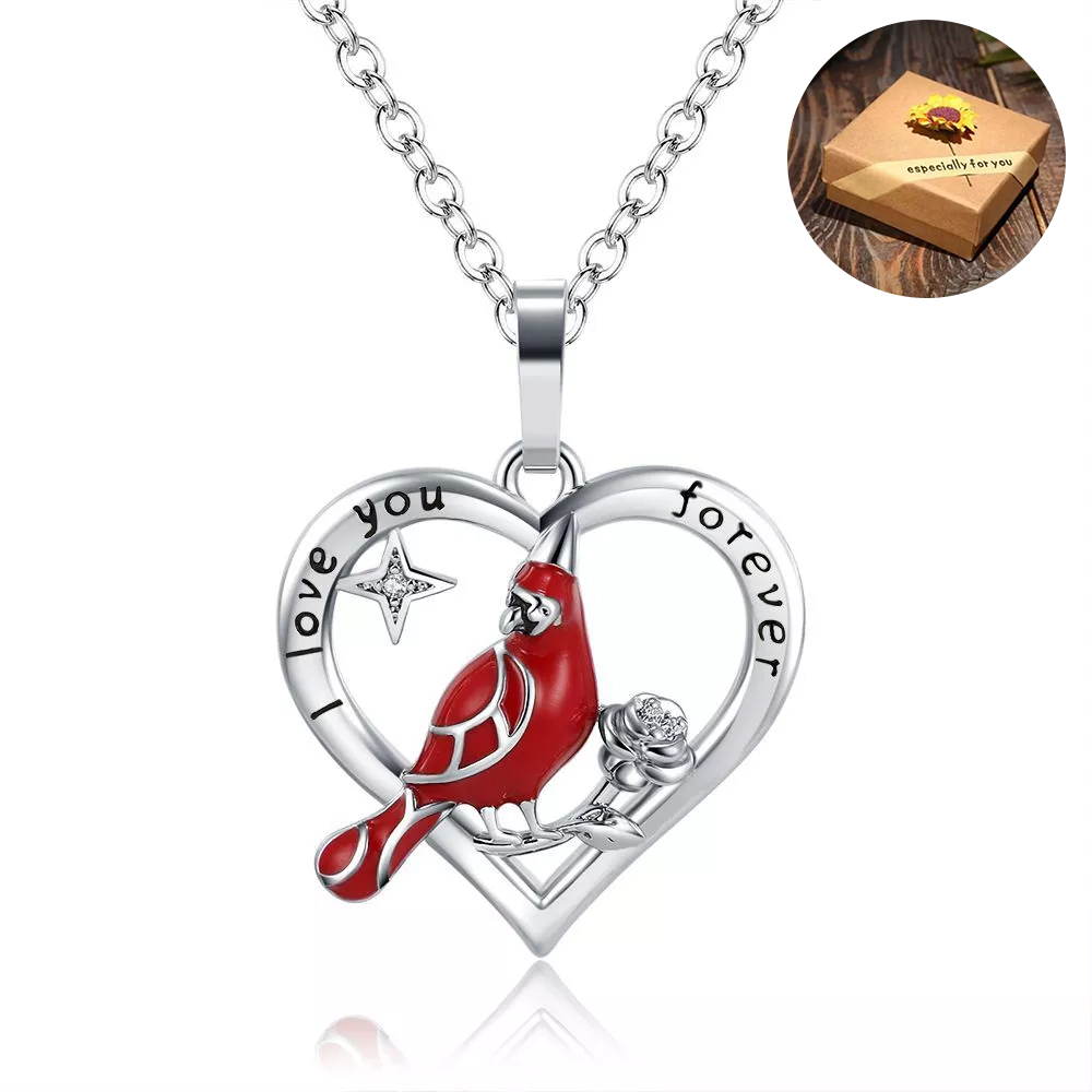 Cardinal Heart Pendant Necklace🎁The Best Gifts For Your Loved Ones💕