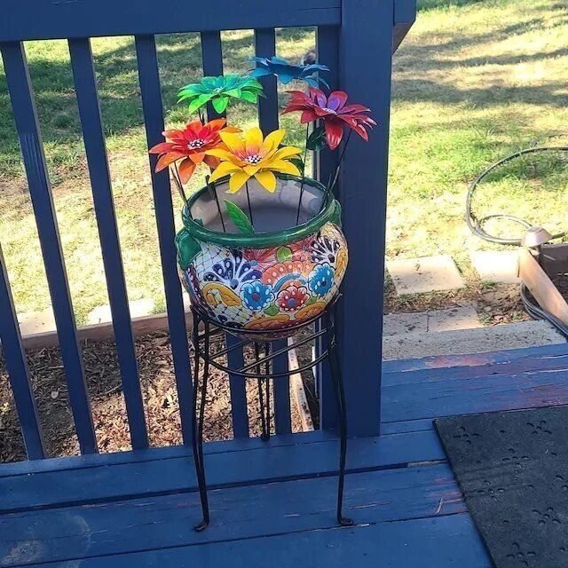 🔥SUMMER SALE 40% OFF🍀Metal Flowers Garden Stakes🍀