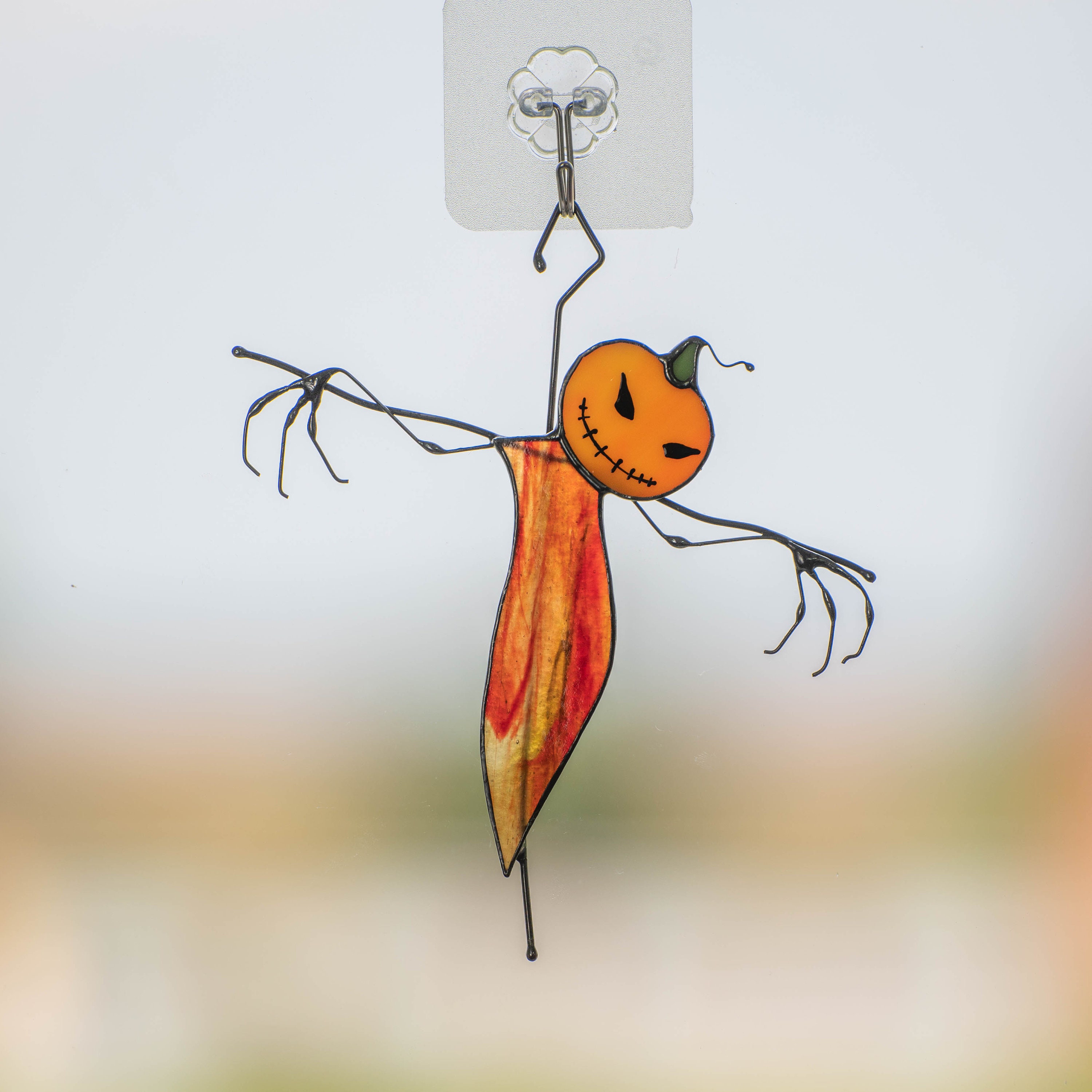 🎃Halloween stained glass decor Scarecrow