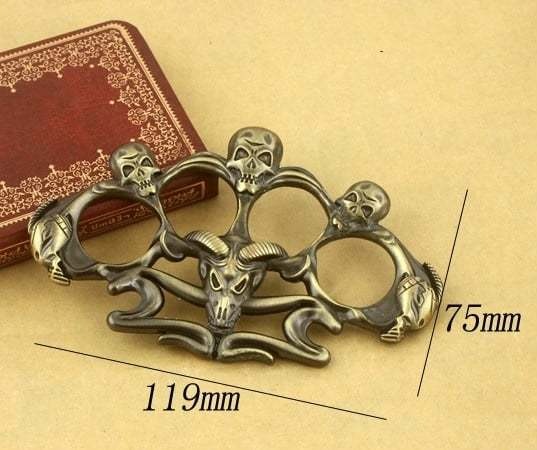Cannibal Corpse Skull Brass Knuckles Paperweight