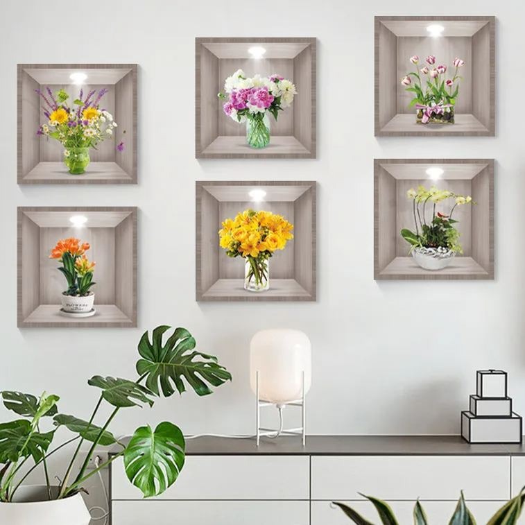 🔥Hot Sale 50% OFF-3D Flowers Vase Wall Sticker