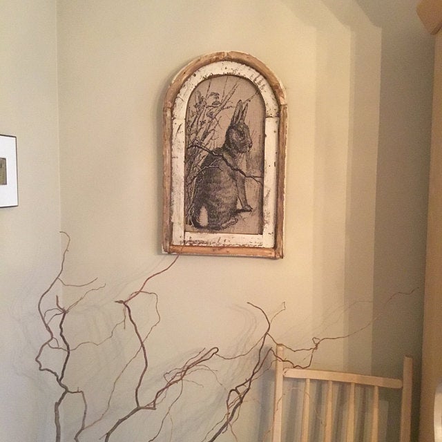 Rabbit Wall Art Rustic Farmhouse Decor