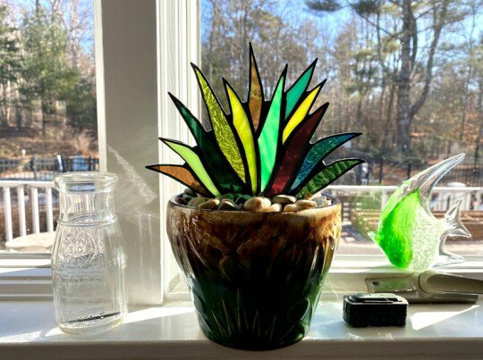 SUNCATCHER STAINED AGAVE PLANTE
