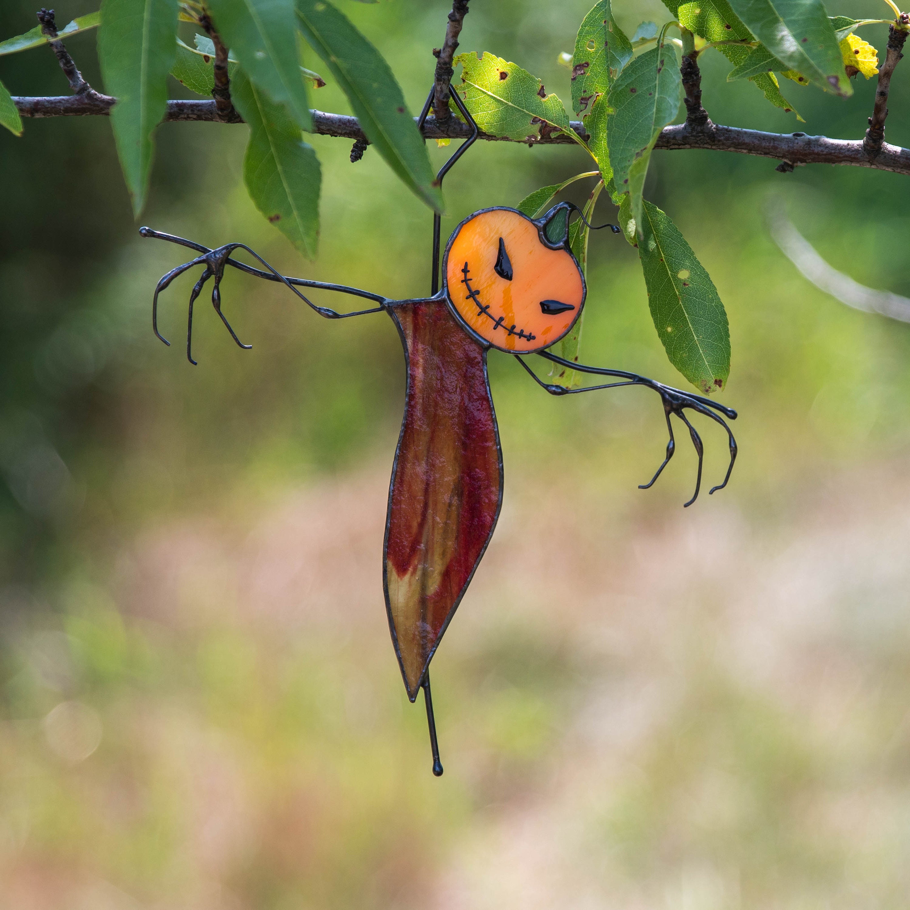 🎃Halloween stained glass decor Scarecrow
