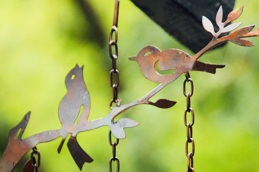 Flickering bell bird with  wind chimes