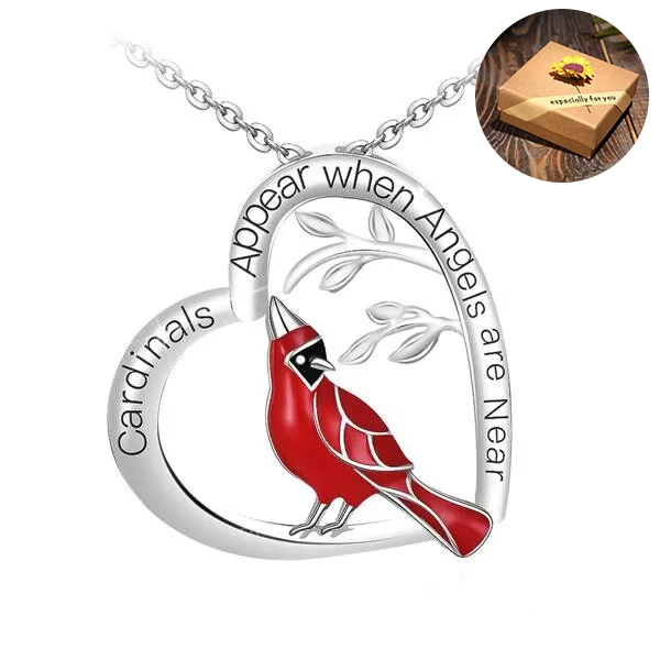 Cardinal Heart Pendant Necklace🎁The Best Gifts For Your Loved Ones💕