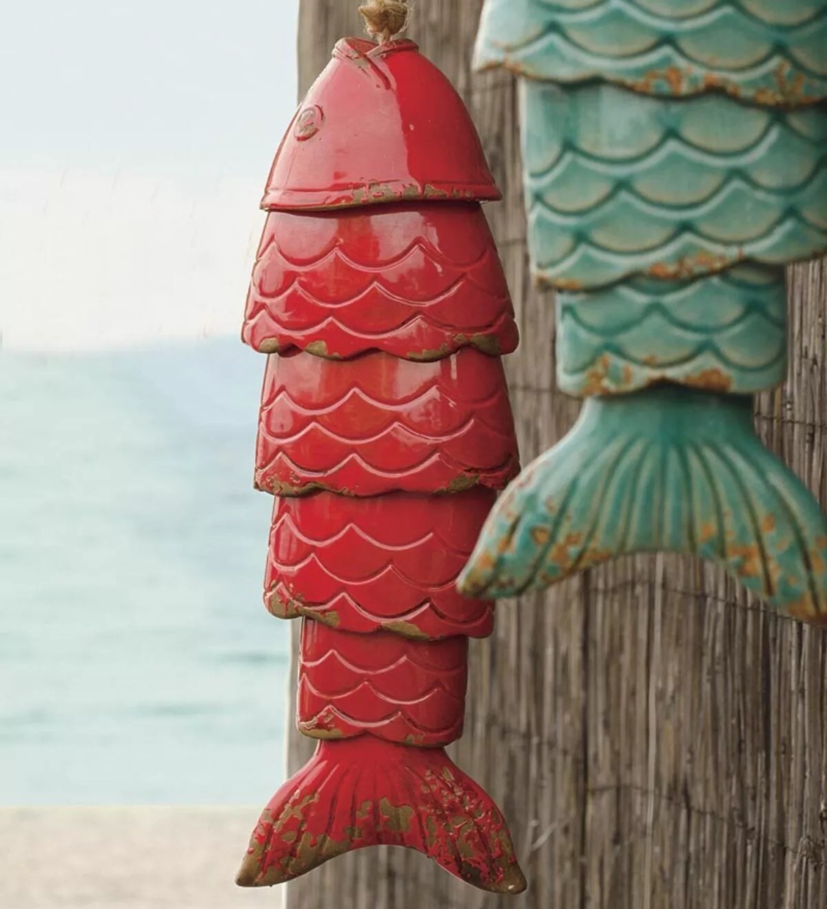 Colored Koi Fish Wind Chime