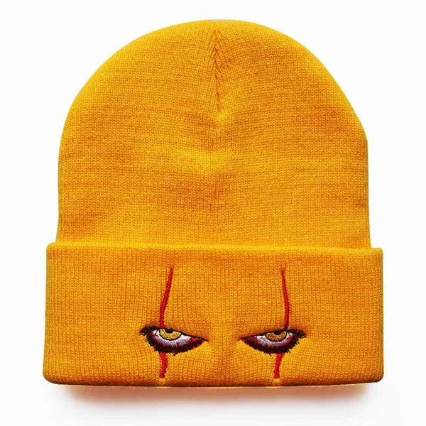 Penny Wise Scar Eyes Beanie Horror Clown Eyes Knit Hat