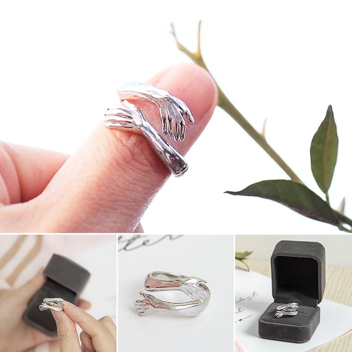 💍ADJUSTABLE COUPLE HUG RING