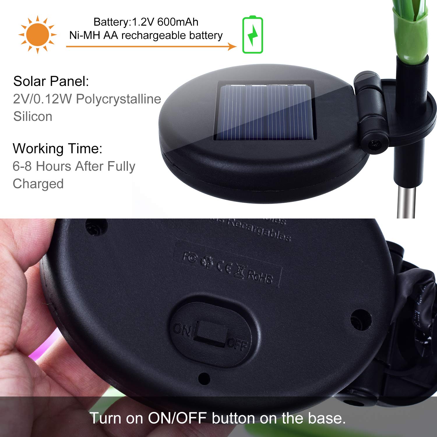 Solar Garden Lights-Lily Flower LED Stake Lights