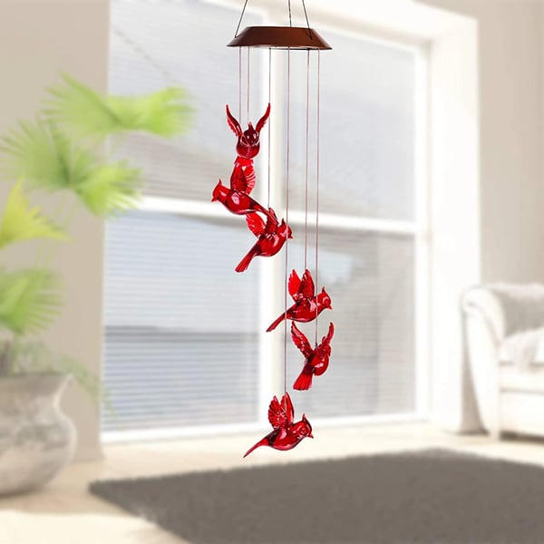 Last Day 50% OFF - Solar Cardinal Wind Chime Light