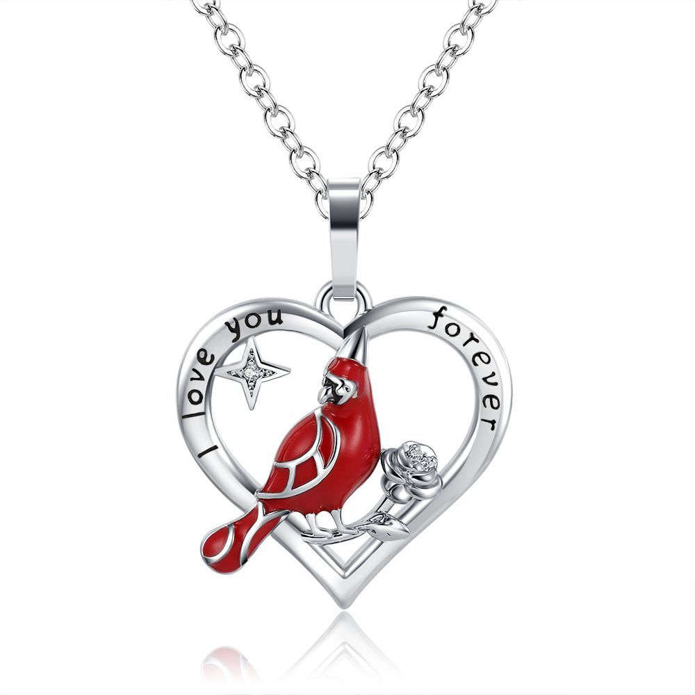 Cardinal Heart Pendant Necklace🎁The Best Gifts For Your Loved Ones💕