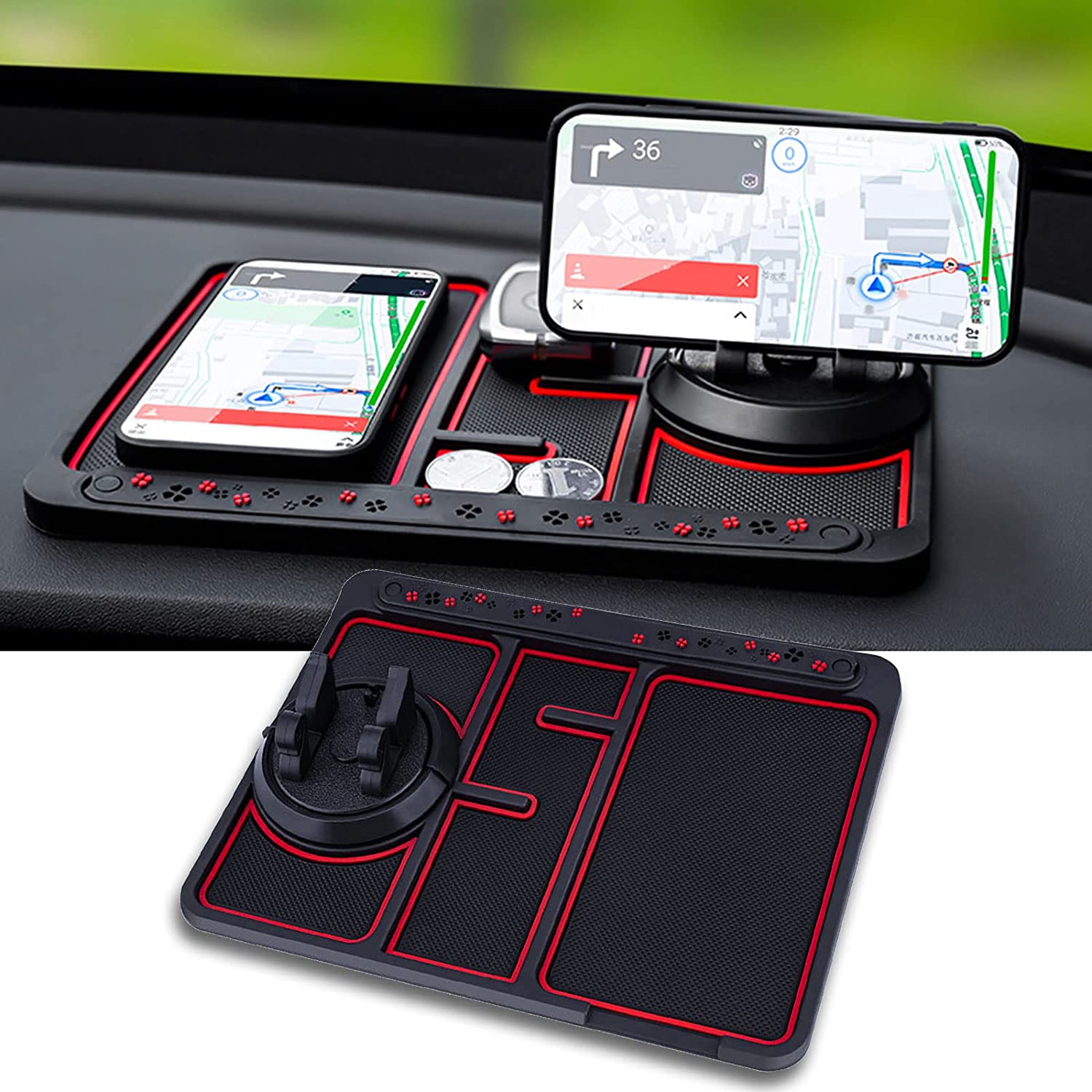 4 in 1 Sticky Dash Mat for Car - Anti-Slip Car Phone Dashboard Pad Mat