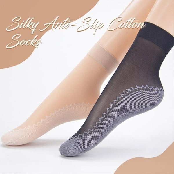 🔥Hot Sale 49% OFF🔥 Silky Anti-Slip Cotton Socks（5 pairs/set）
