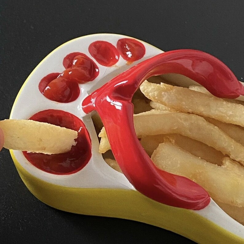 🤣Funny Ceramic Slippers-Mini Fries Plate & Ashtray