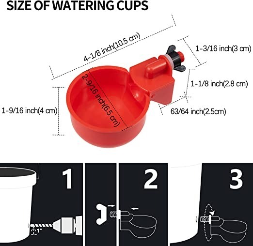 Automatic Chicken Water Cup Bird Coop