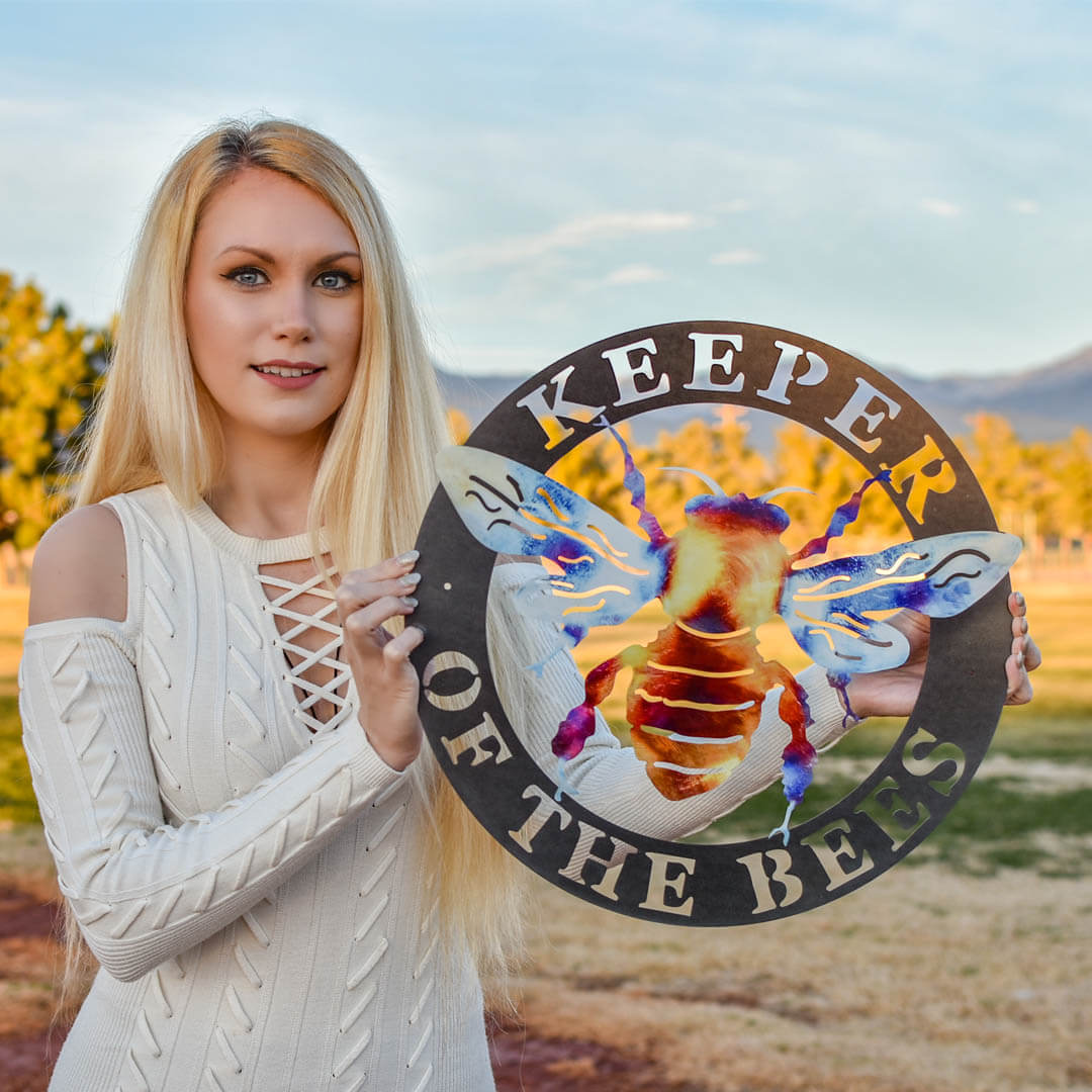 💞Keeper of the Bees Metal Art - Buy 2 Get Extra 10% OFF ＆ Free Shipping