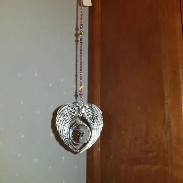 Angel Wings  Crystal and Pewter Wings Suncatcher