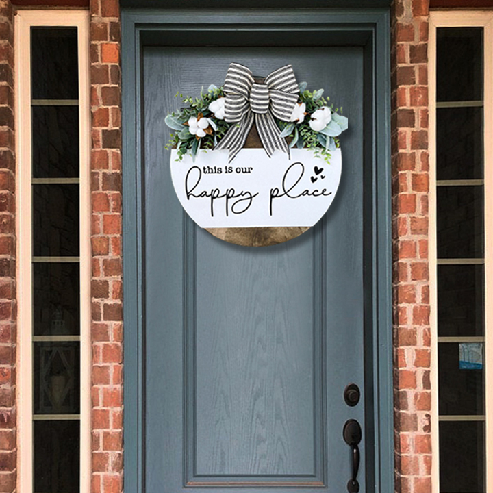This is our happy place(Front Door Wreath)