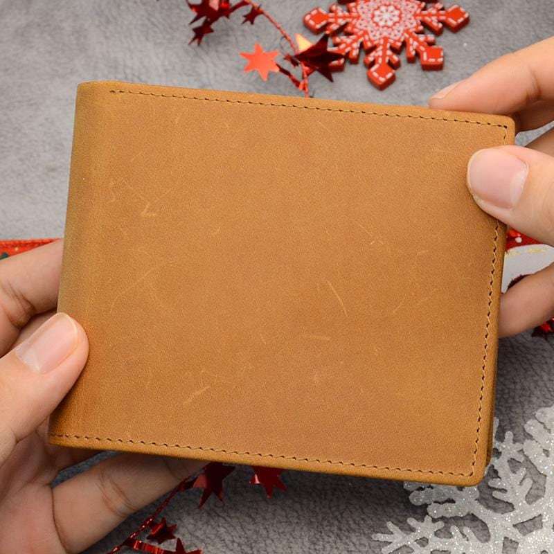 ❤️TO MY GRANDSON/SON - PREMIUM TOP-GRAIN COW LEATHER CARD WALLET