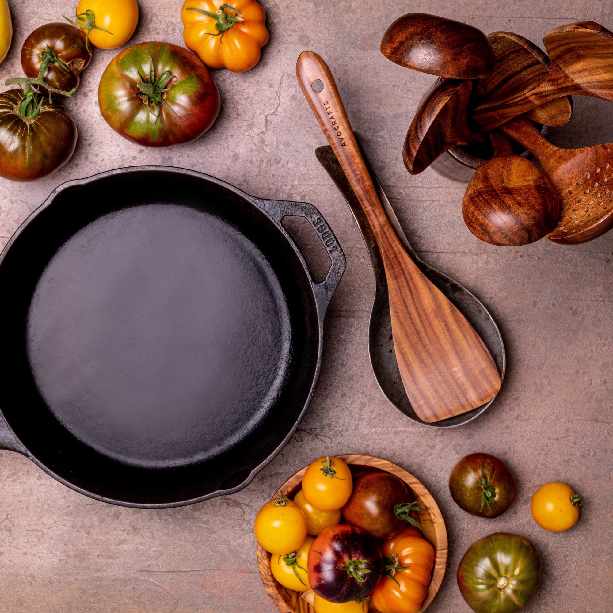 TEAK WOODEN UTENSIL SET